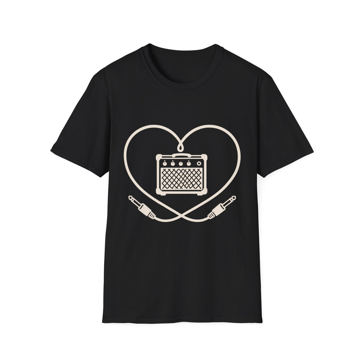Love Your Amp T-Shirt — Heart Shaped Guitar Cable Tee