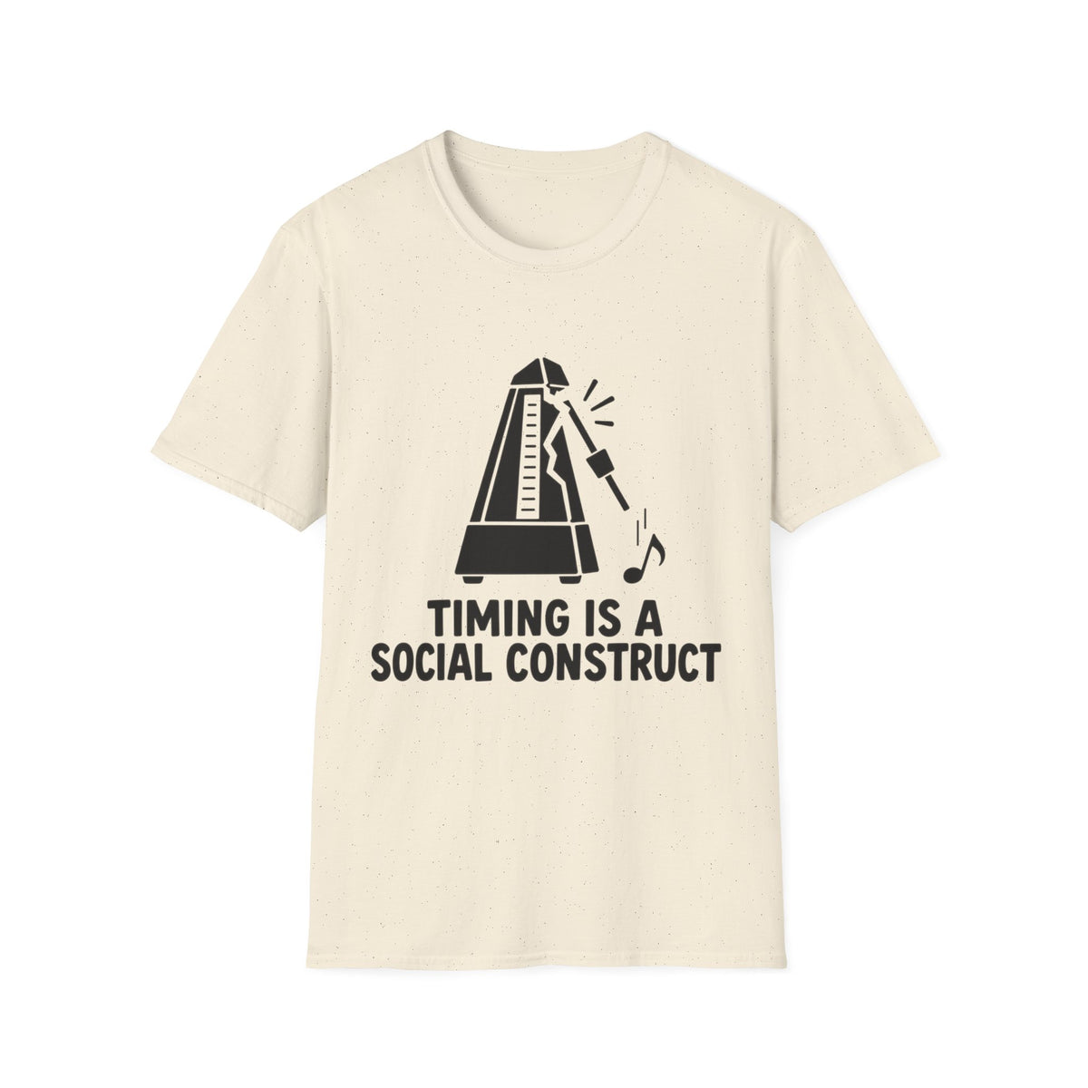 Timing Is A Social Construct T-Shirt — Cracked Metronome Tee