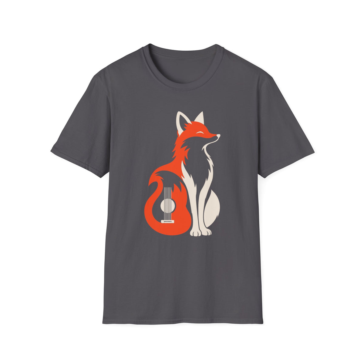 Fox Tail Acoustic Guitar T-Shirt — Cozy Folk Music Tee