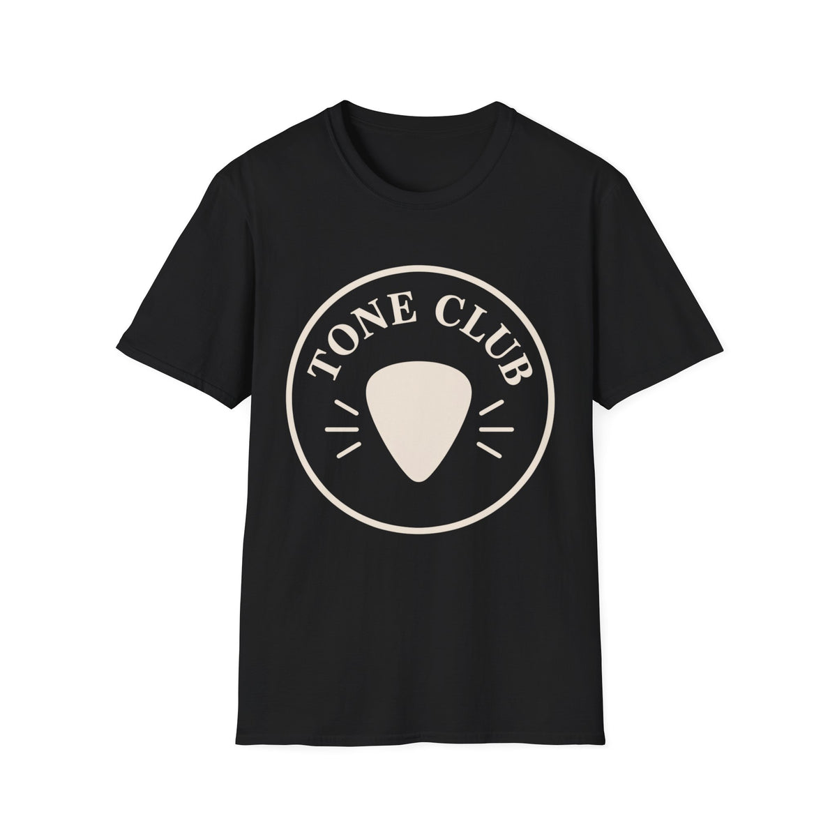 Tone Club T-Shirt — Guitar Pick Emblem Tee for Guitarists