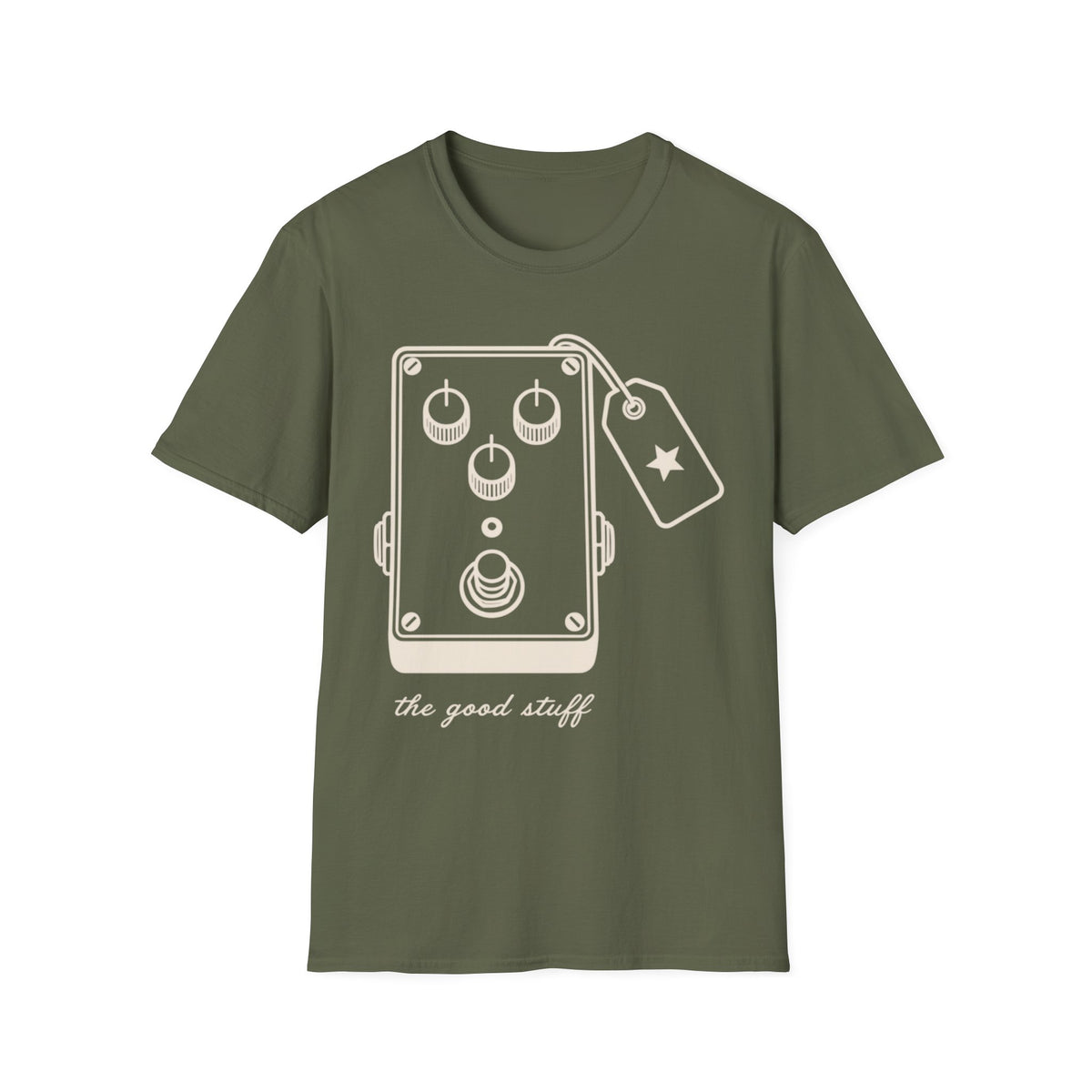 The Good Stuff T-Shirt — Boutique Guitar Pedal Price Tag Tee
