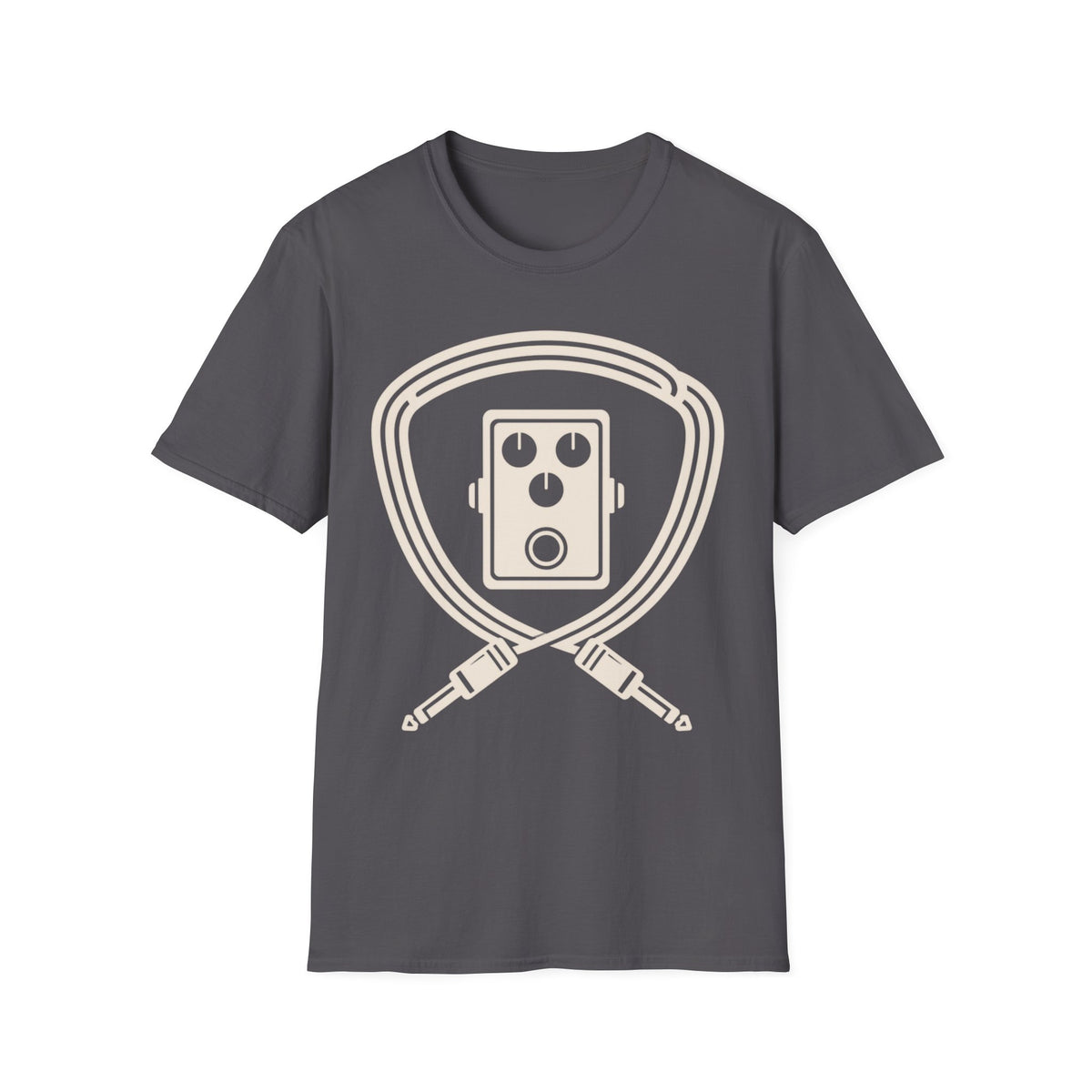 Pedal and Patch Cables T-Shirt — Guitar Pick Shield Tee