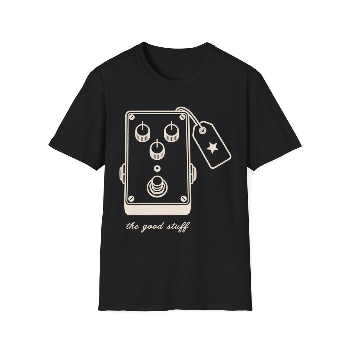 The Good Stuff T-Shirt — Boutique Guitar Pedal Price Tag Tee