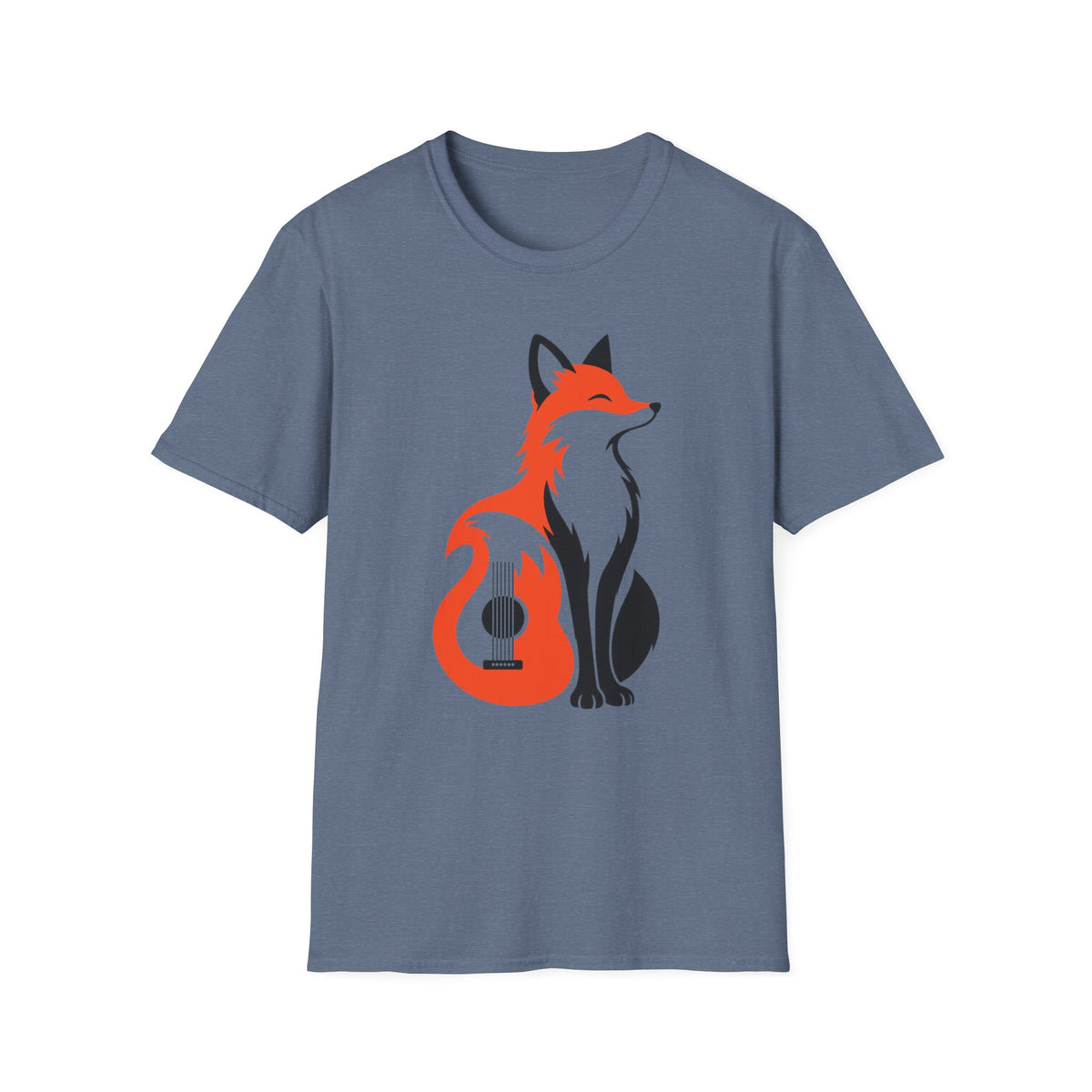 Fox Tail Acoustic Guitar T-Shirt — Cozy Folk Music Tee