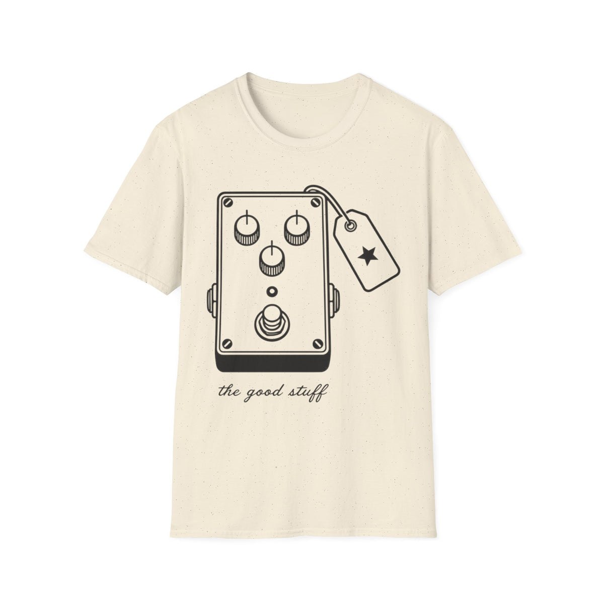The Good Stuff T-Shirt — Boutique Guitar Pedal Price Tag Tee
