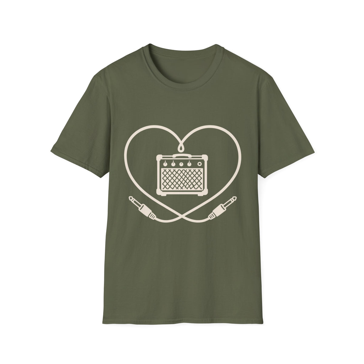 Love Your Amp T-Shirt — Heart Shaped Guitar Cable Tee