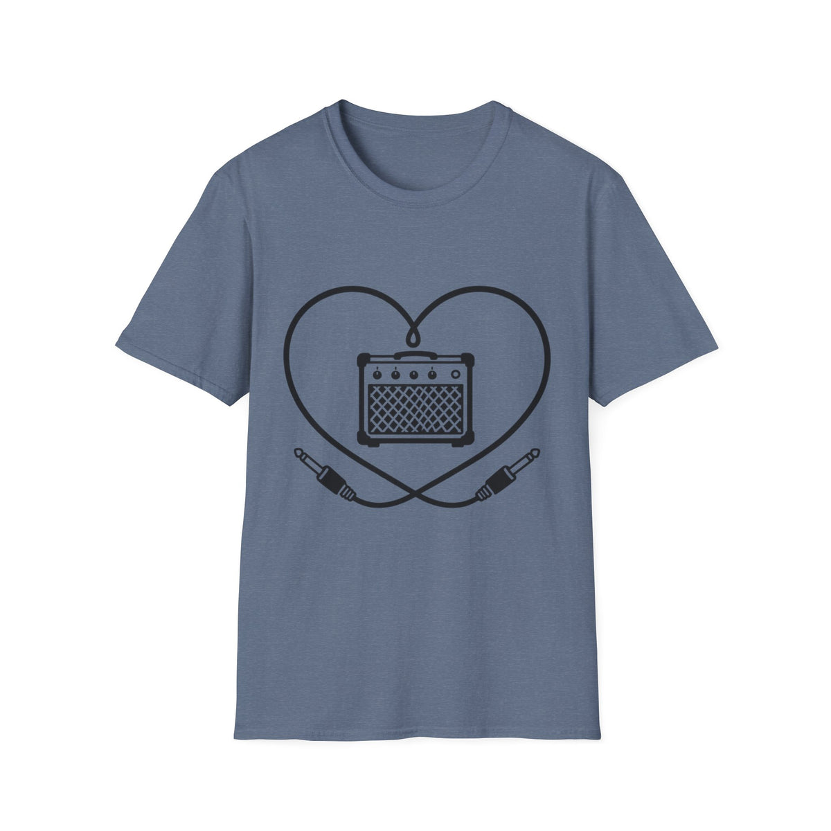 Love Your Amp T-Shirt — Heart Shaped Guitar Cable Tee
