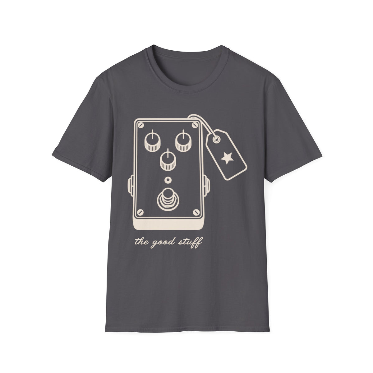 The Good Stuff T-Shirt — Boutique Guitar Pedal Price Tag Tee