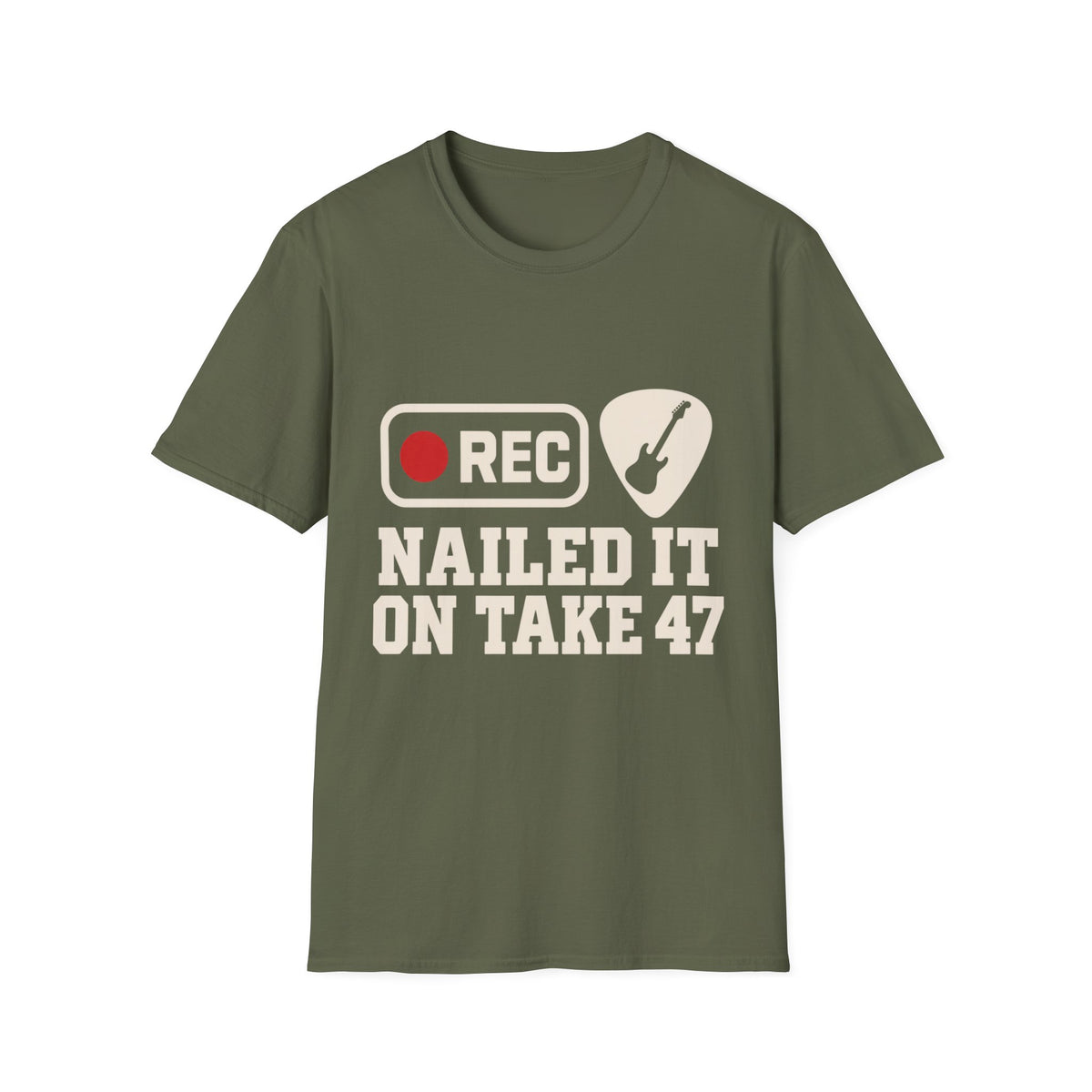 Nailed It On Take 47 T-Shirt — Recording Session Guitar Tee