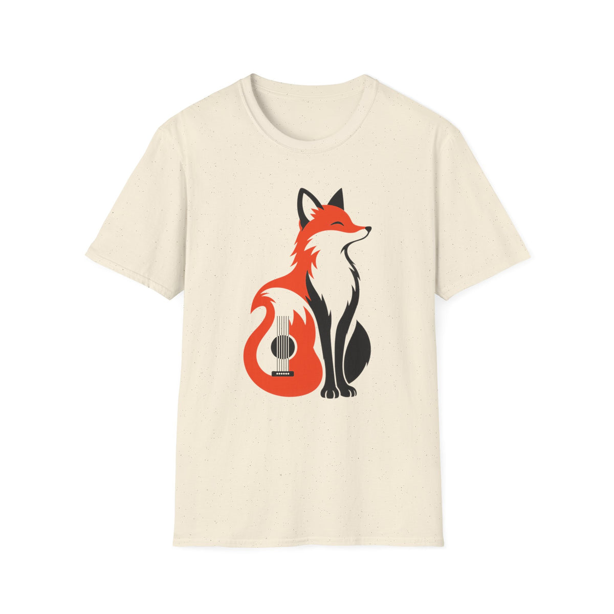 Fox Tail Acoustic Guitar T-Shirt — Cozy Folk Music Tee