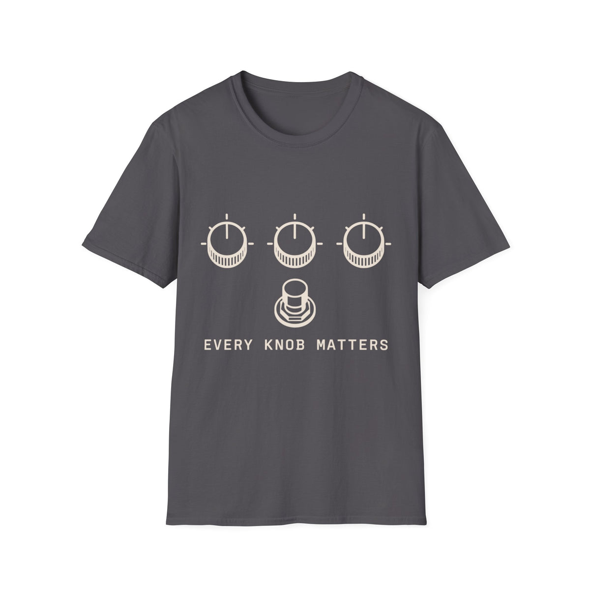 Every Knob Matters T-Shirt — Pedal Knobs and Footswitch Tee