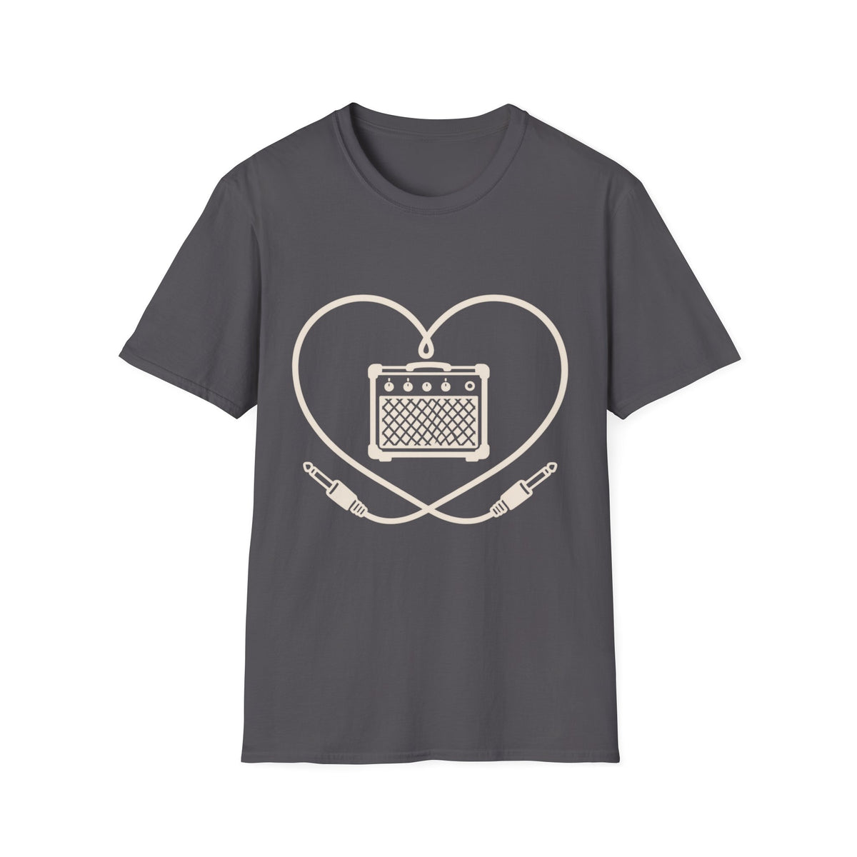 Love Your Amp T-Shirt — Heart Shaped Guitar Cable Tee