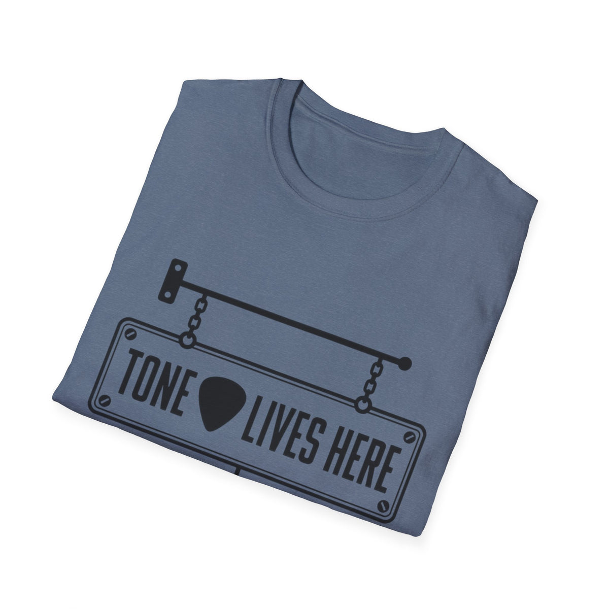 Tone Lives Here T-Shirt — Guitar Pick Amp Sign Tee