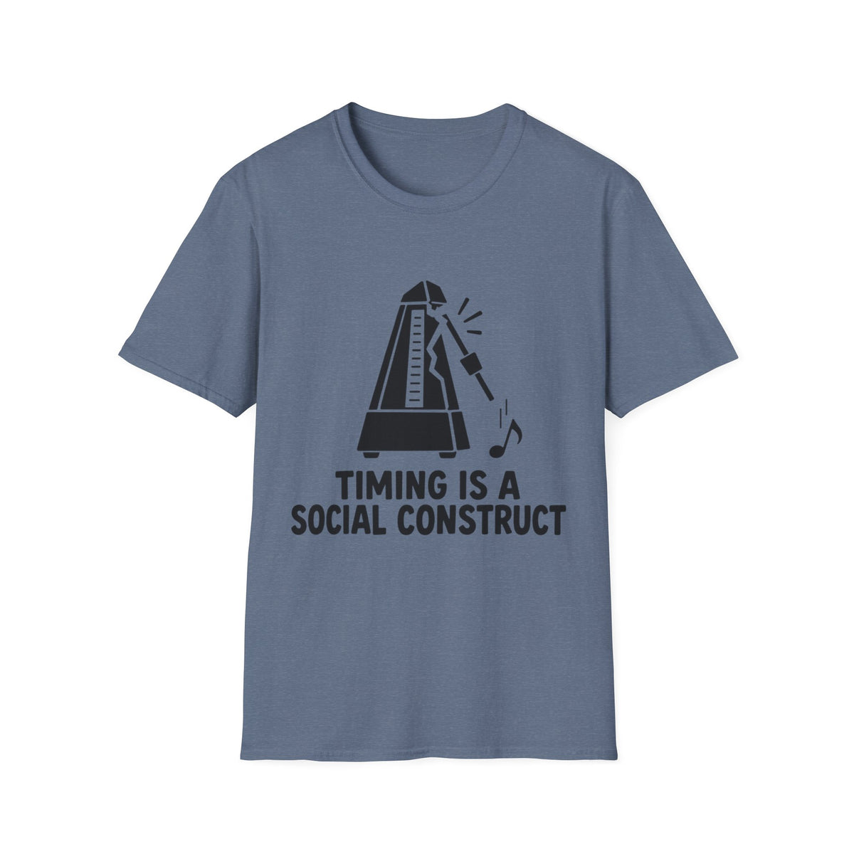 Timing Is A Social Construct T-Shirt — Cracked Metronome Tee