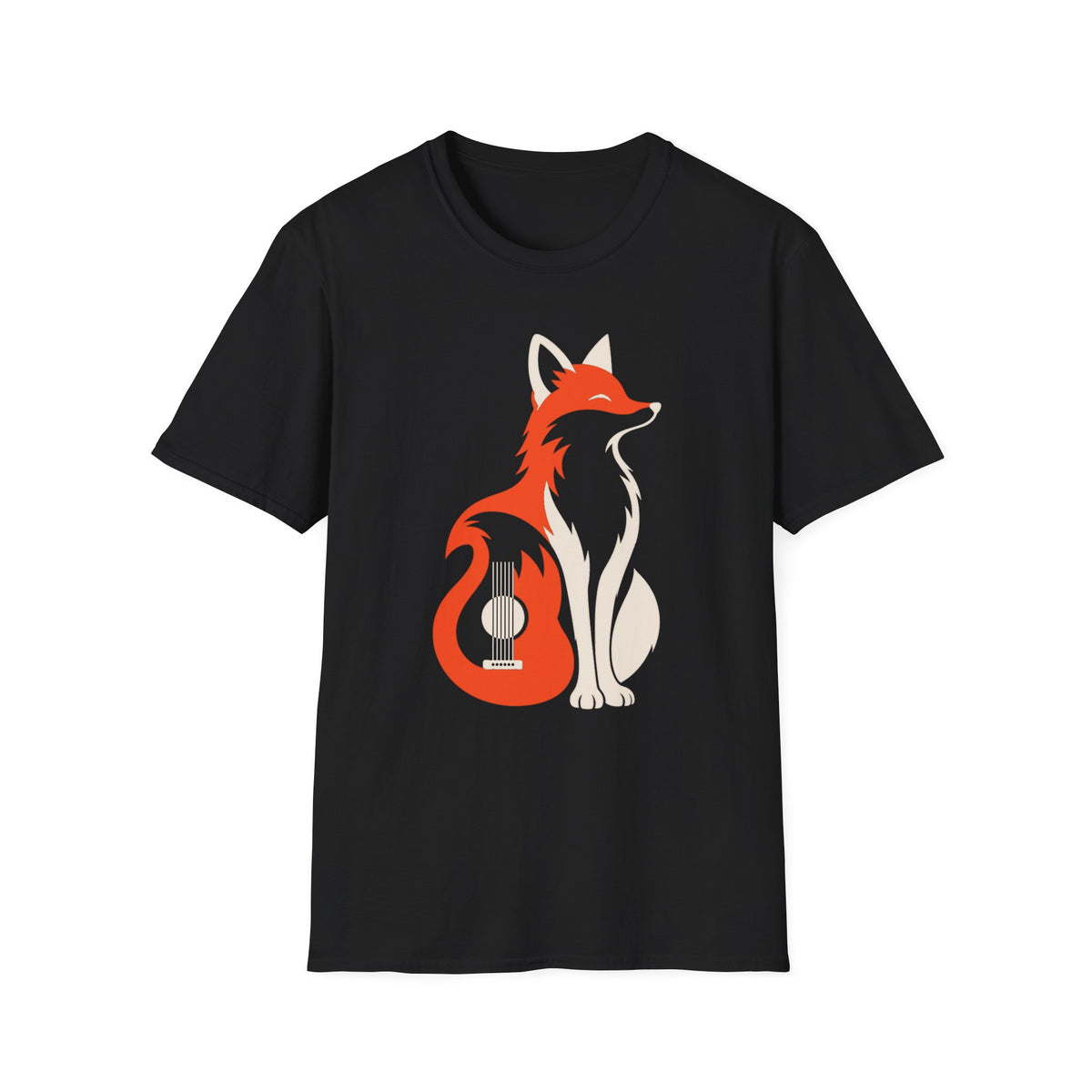 Fox Tail Acoustic Guitar T-Shirt — Cozy Folk Music Tee