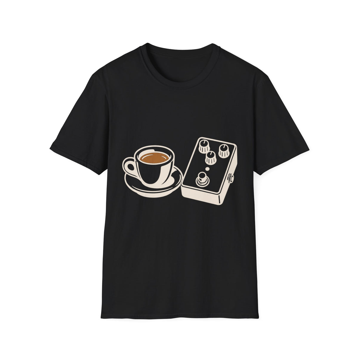 Espresso and Pedal T-Shirt — Coffee Cup Guitar Effects Tee