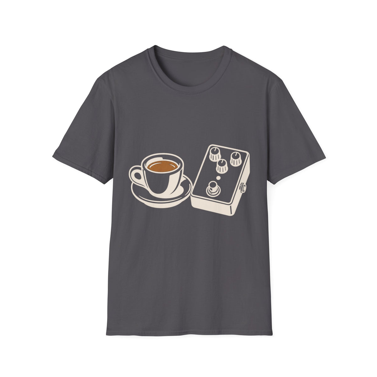 Espresso and Pedal T-Shirt — Coffee Cup Guitar Effects Tee