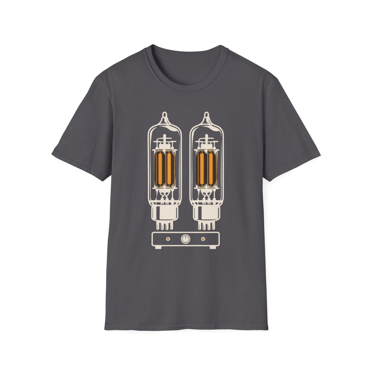 Glowing Tube Amp T-Shirt — Vacuum Tube Tone Tee for Guitarists