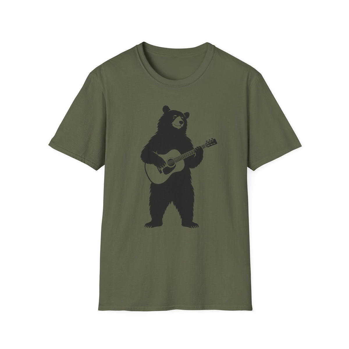 Guitar Bear T-Shirt — Playful Acoustic Bear Graphic Tee