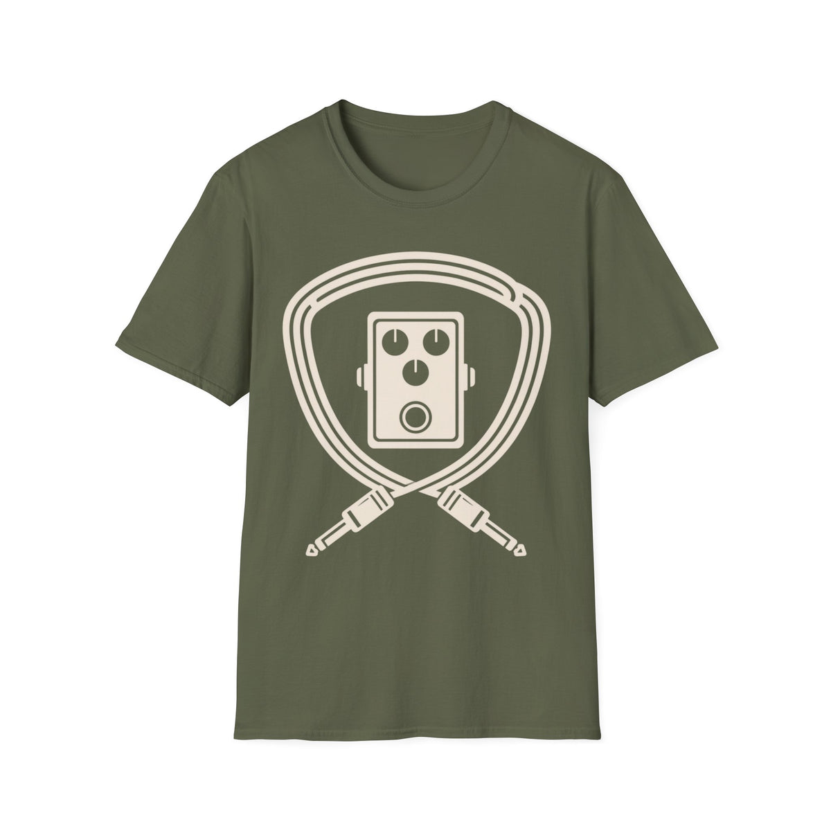 Pedal and Patch Cables T-Shirt — Guitar Pick Shield Tee