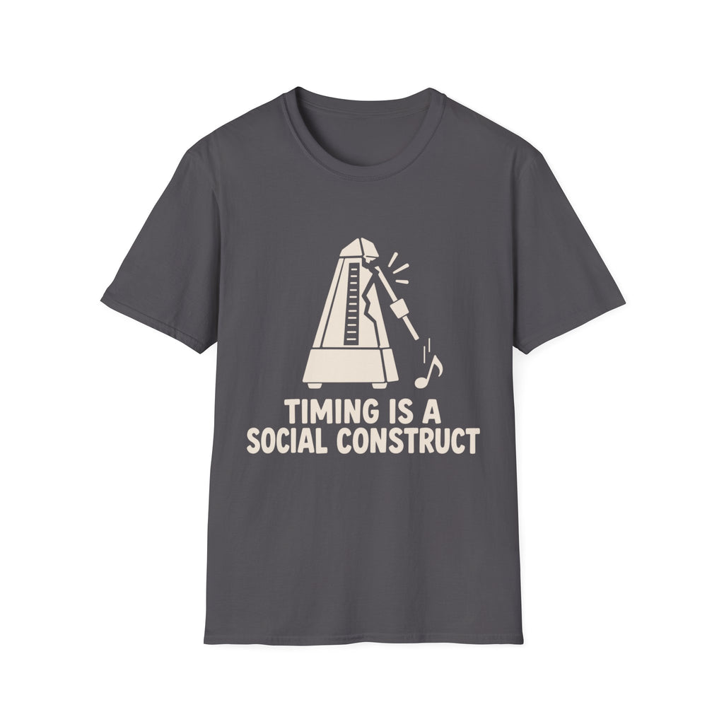 Timing Is A Social Construct T-Shirt — Cracked Metronome Tee