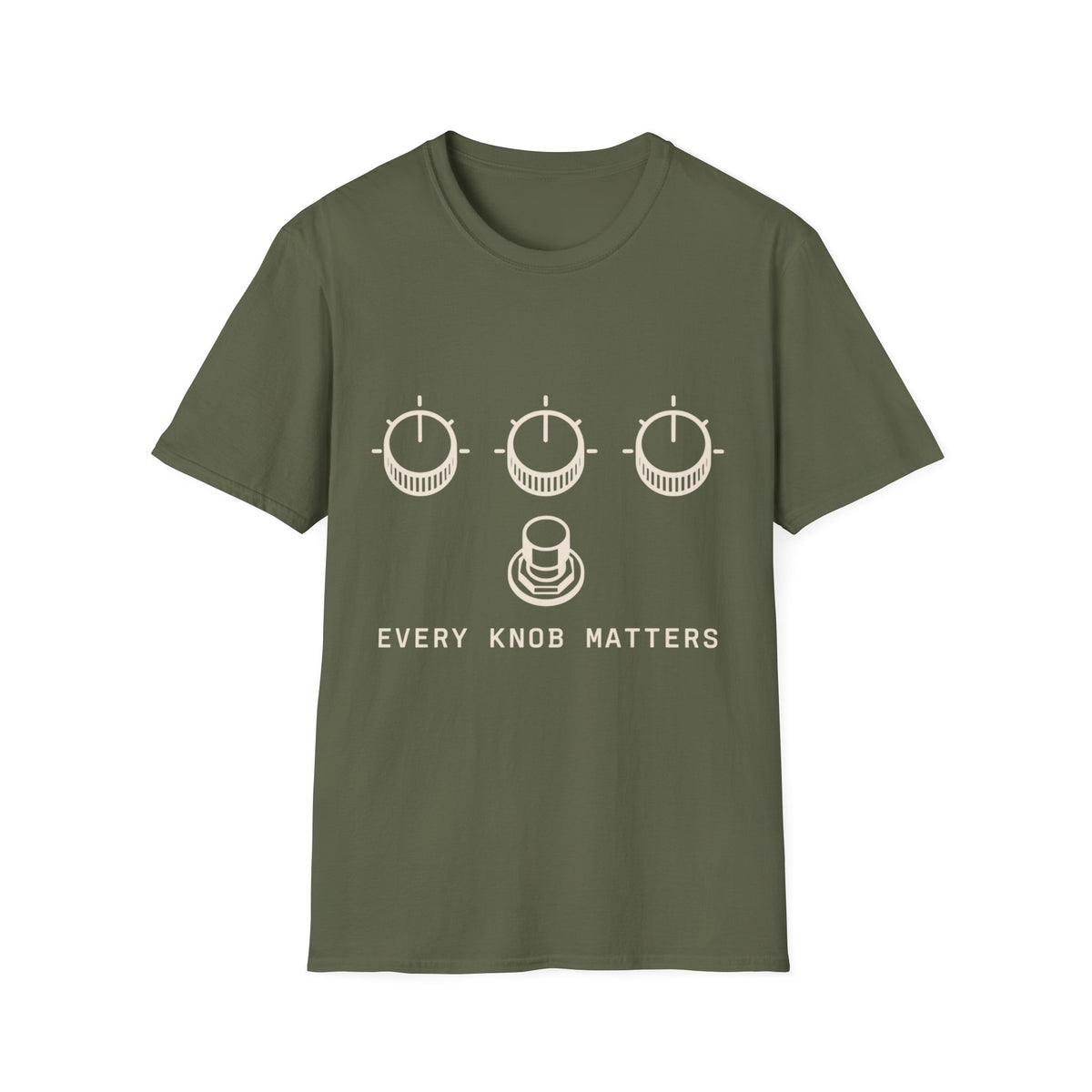 Every Knob Matters T-Shirt — Pedal Knobs and Footswitch Tee