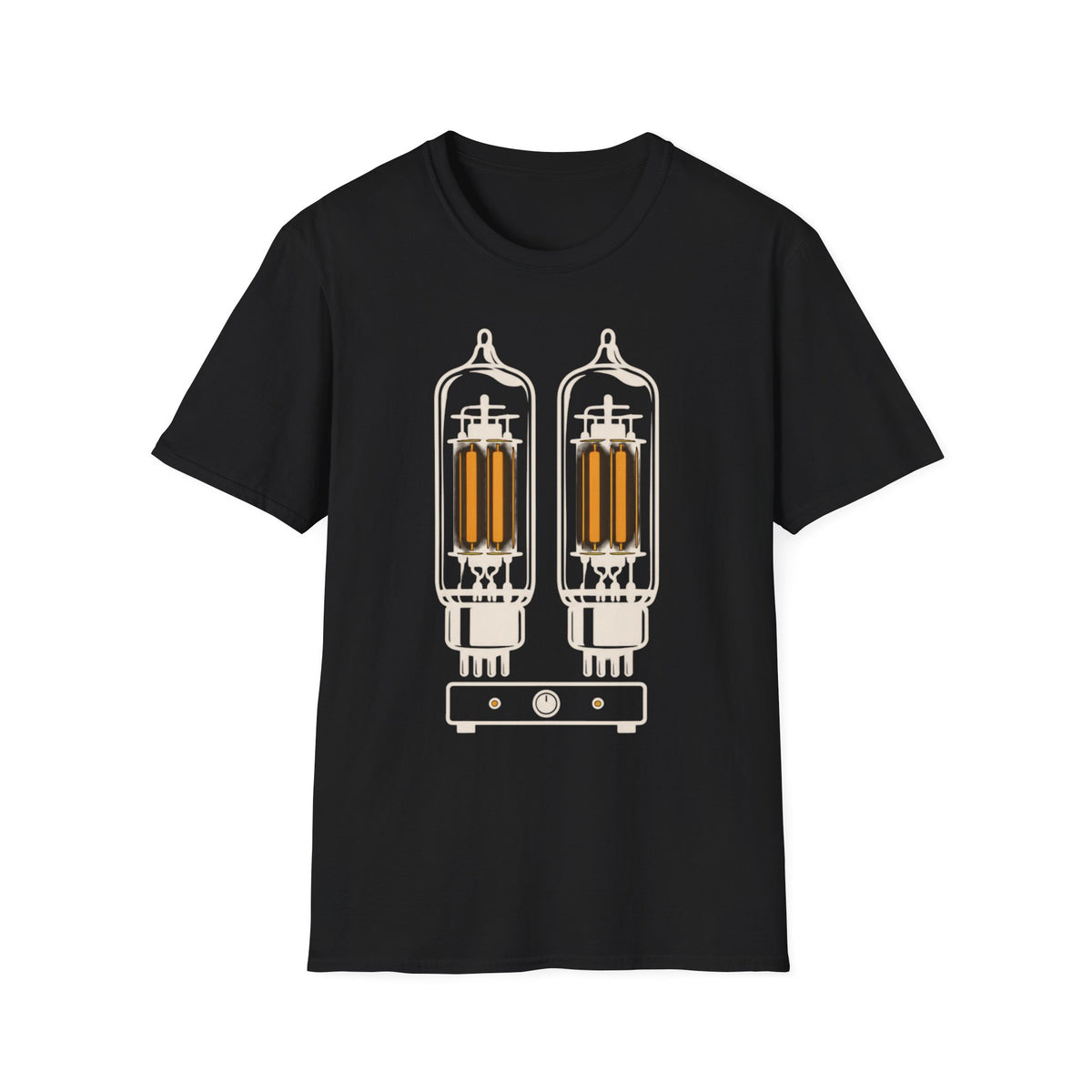 Glowing Tube Amp T-Shirt — Vacuum Tube Tone Tee for Guitarists