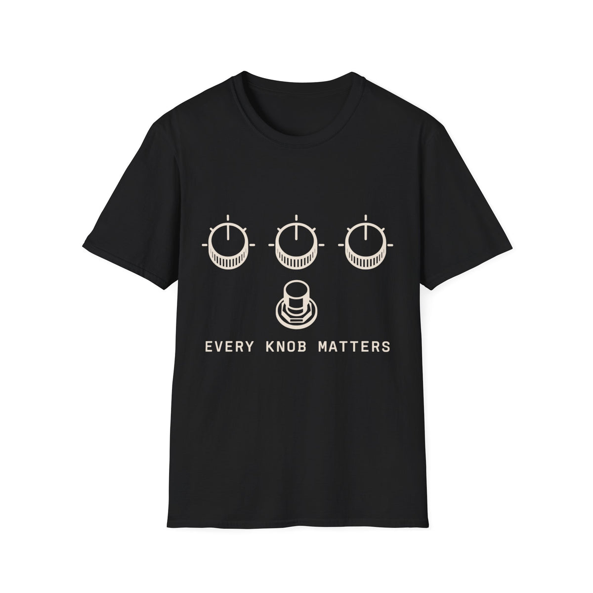 Every Knob Matters T-Shirt — Pedal Knobs and Footswitch Tee