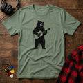 Guitar Bear T-Shirt - Military Green