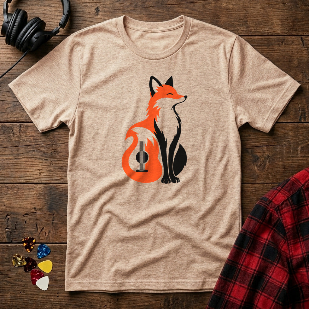 Fox Tail Acoustic Guitar T-Shirt - Natural