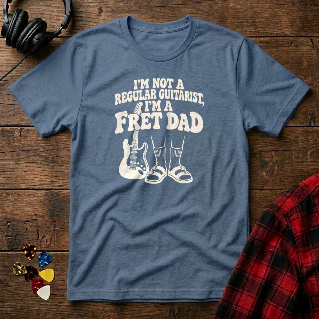 Fret Dad T-Shirt - Heather Indigo