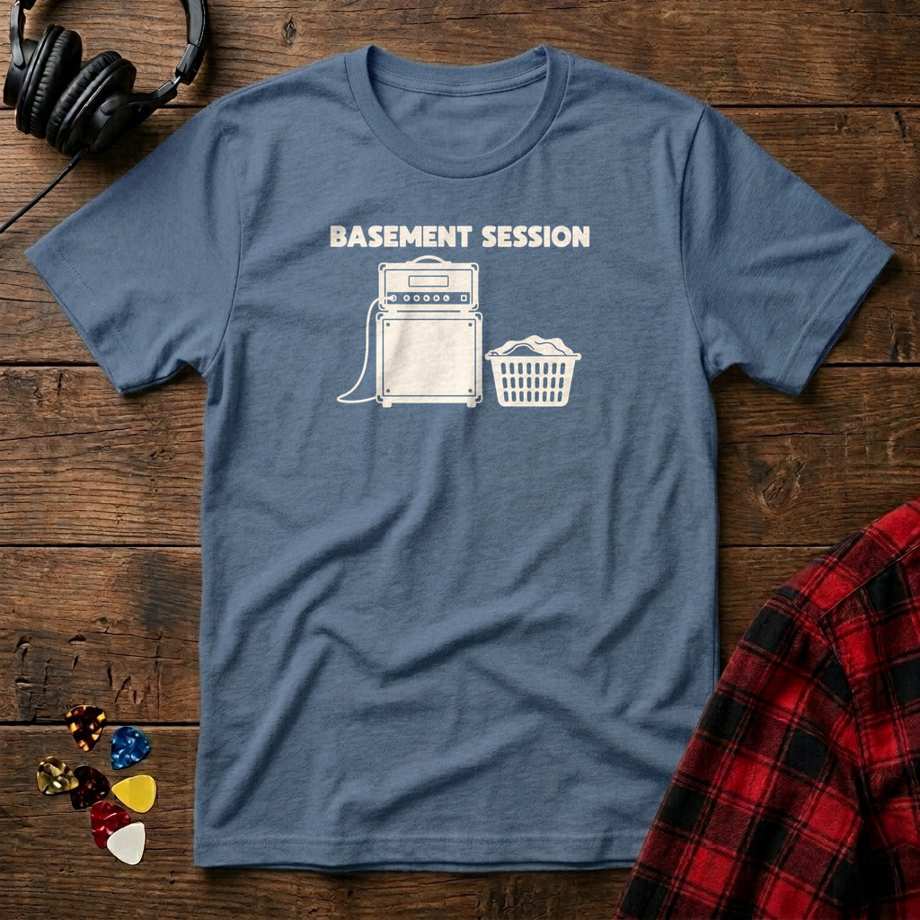 Basement Session T-Shirt - Heather Indigo