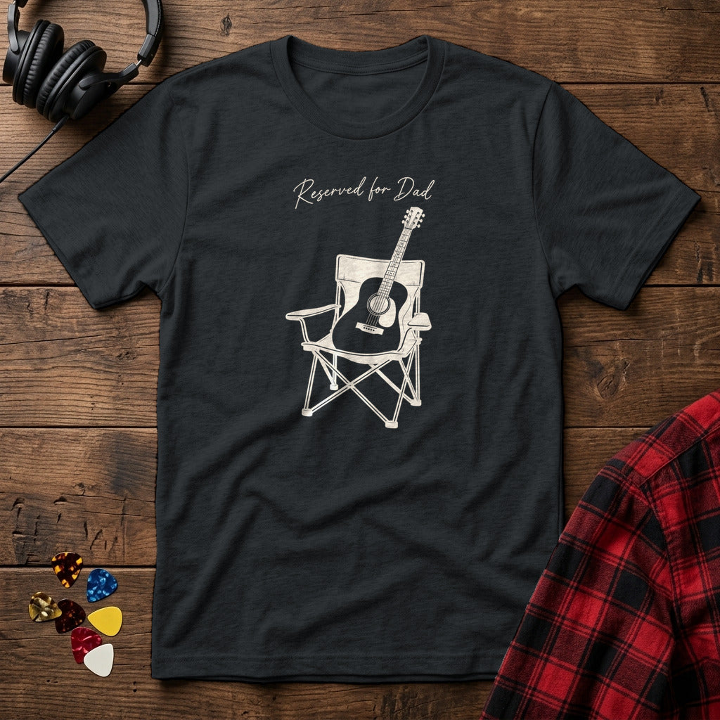 Reserved for Dad Guitar T-Shirt - Black