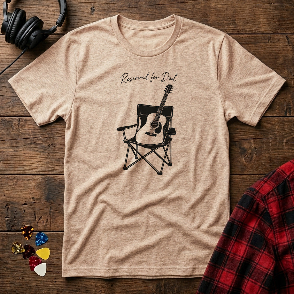 Reserved for Dad Guitar T-Shirt - Natural