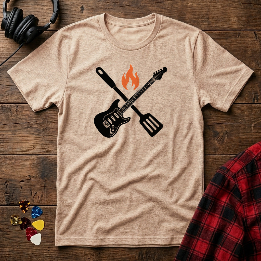 Guitar and Spatula Grill Master T-Shirt - Natural