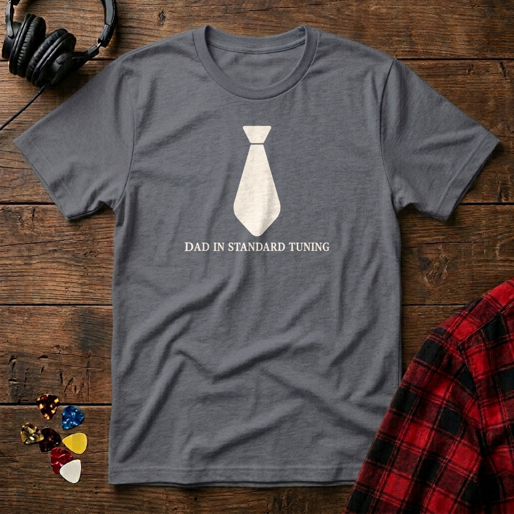 Dad in Standard Tuning T-Shirt - Charcoal