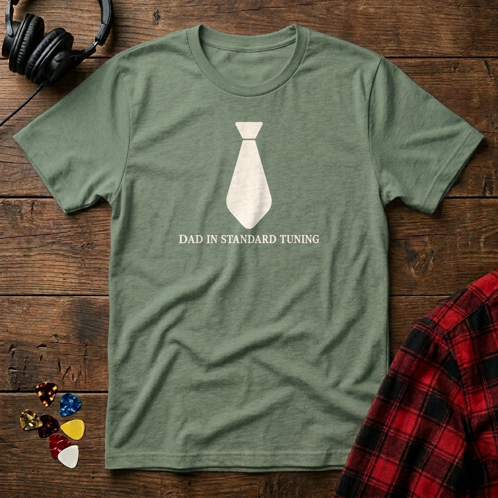 Dad in Standard Tuning T-Shirt - Military Green