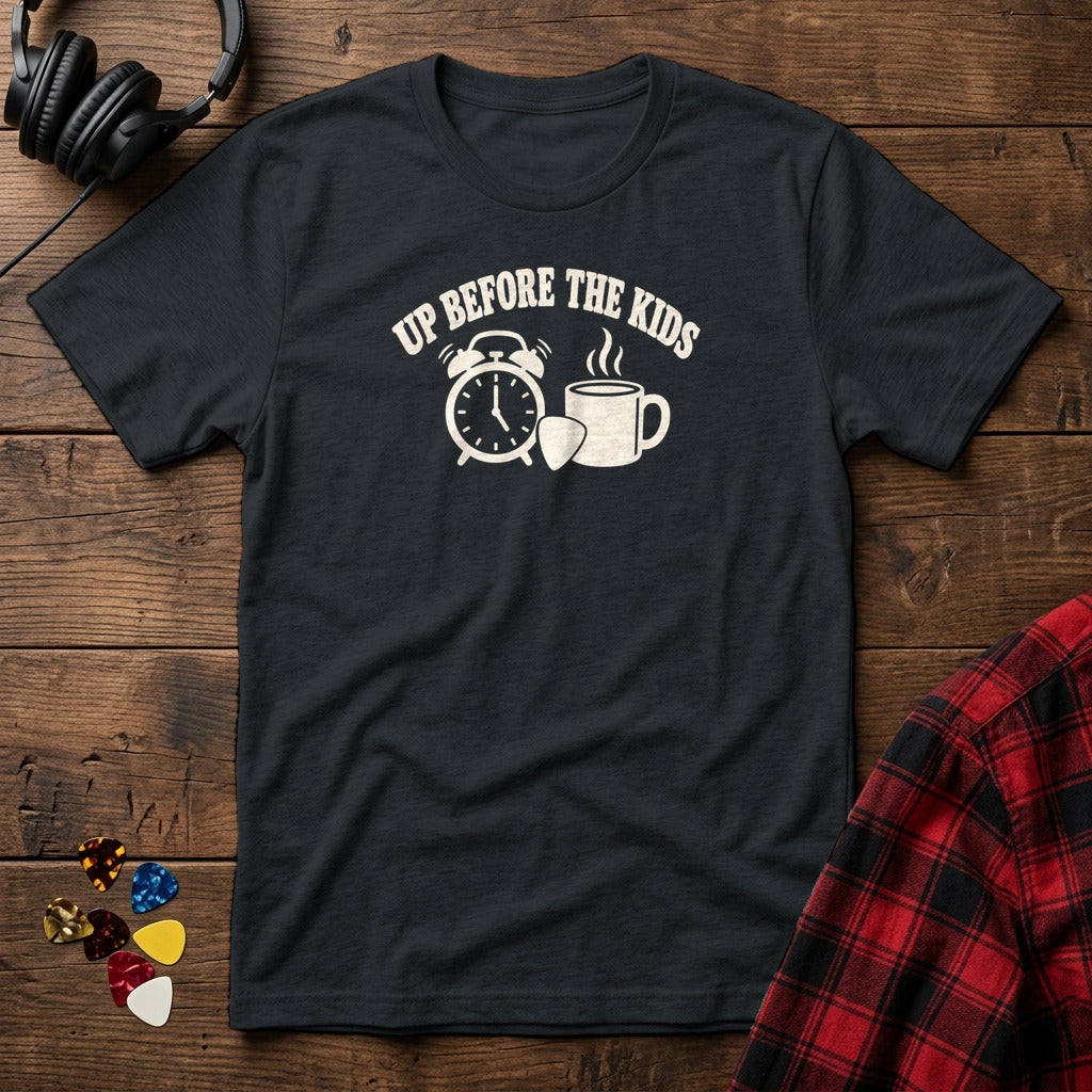 Up Before the Kids T-Shirt - Black