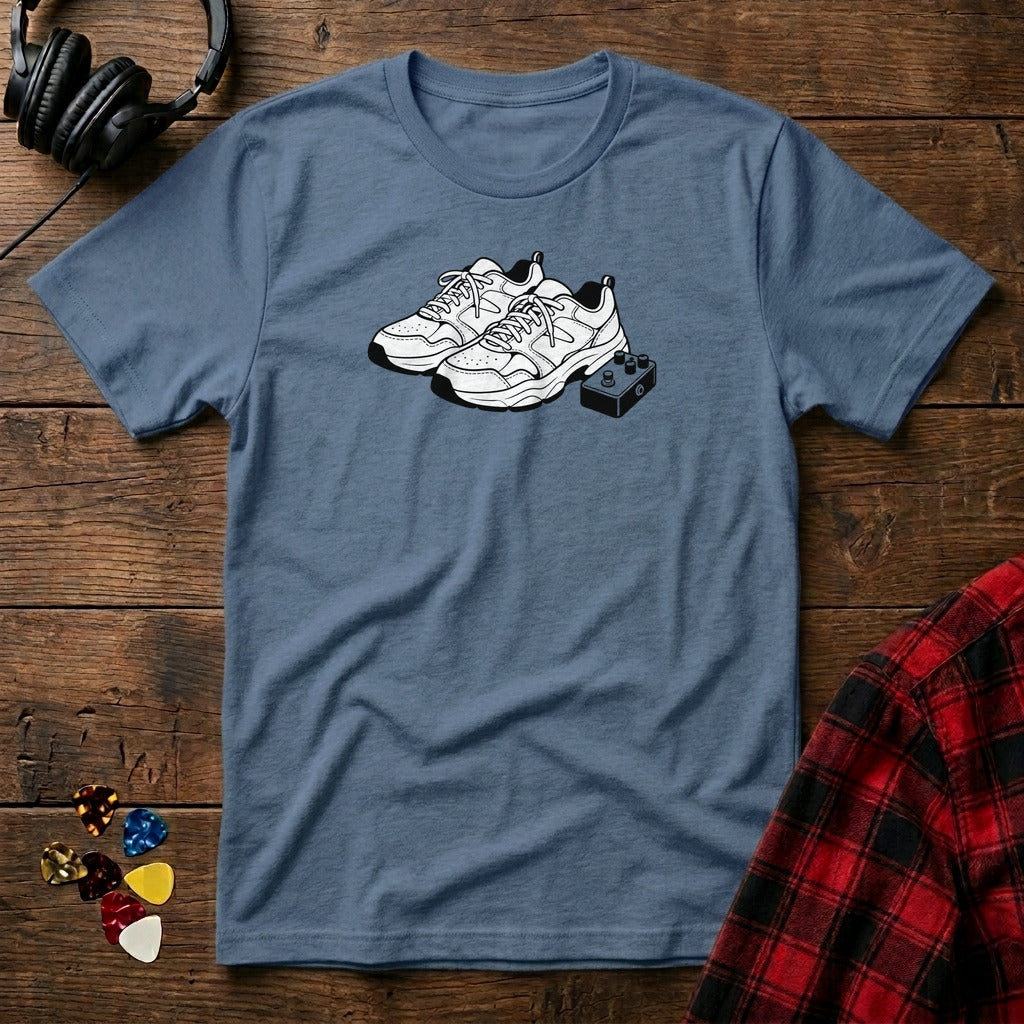 Dad Sneakers and Pedal T-Shirt - Heather Indigo