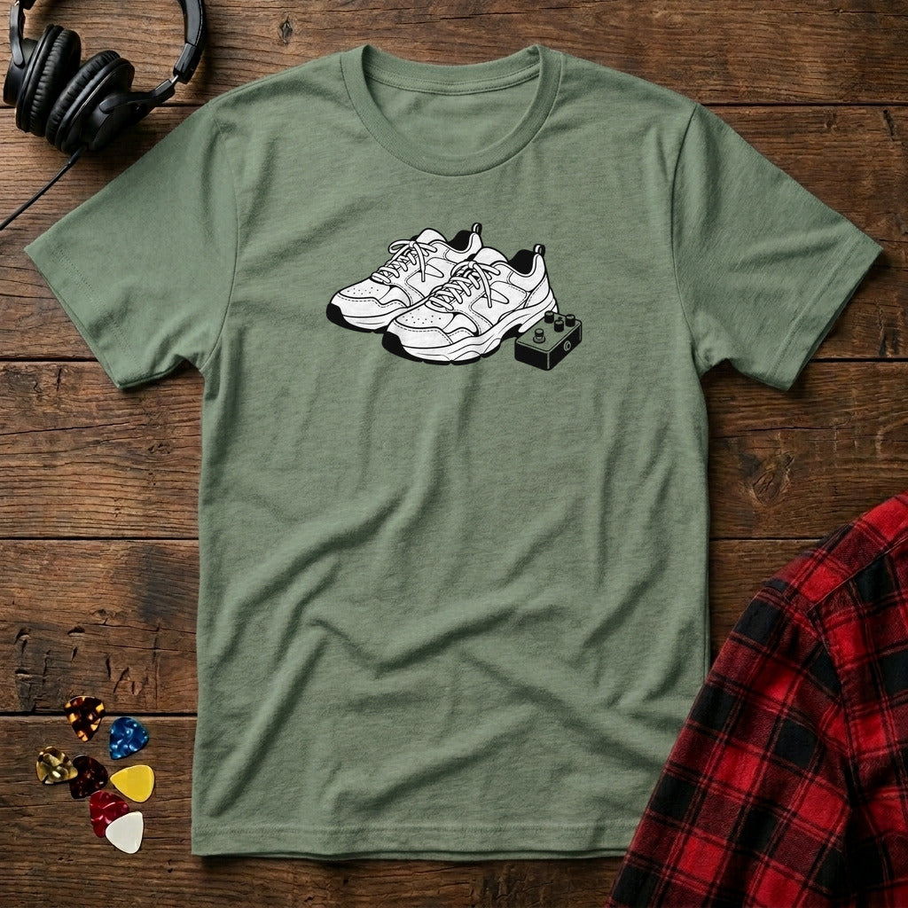 Dad Sneakers and Pedal T-Shirt - Military Green