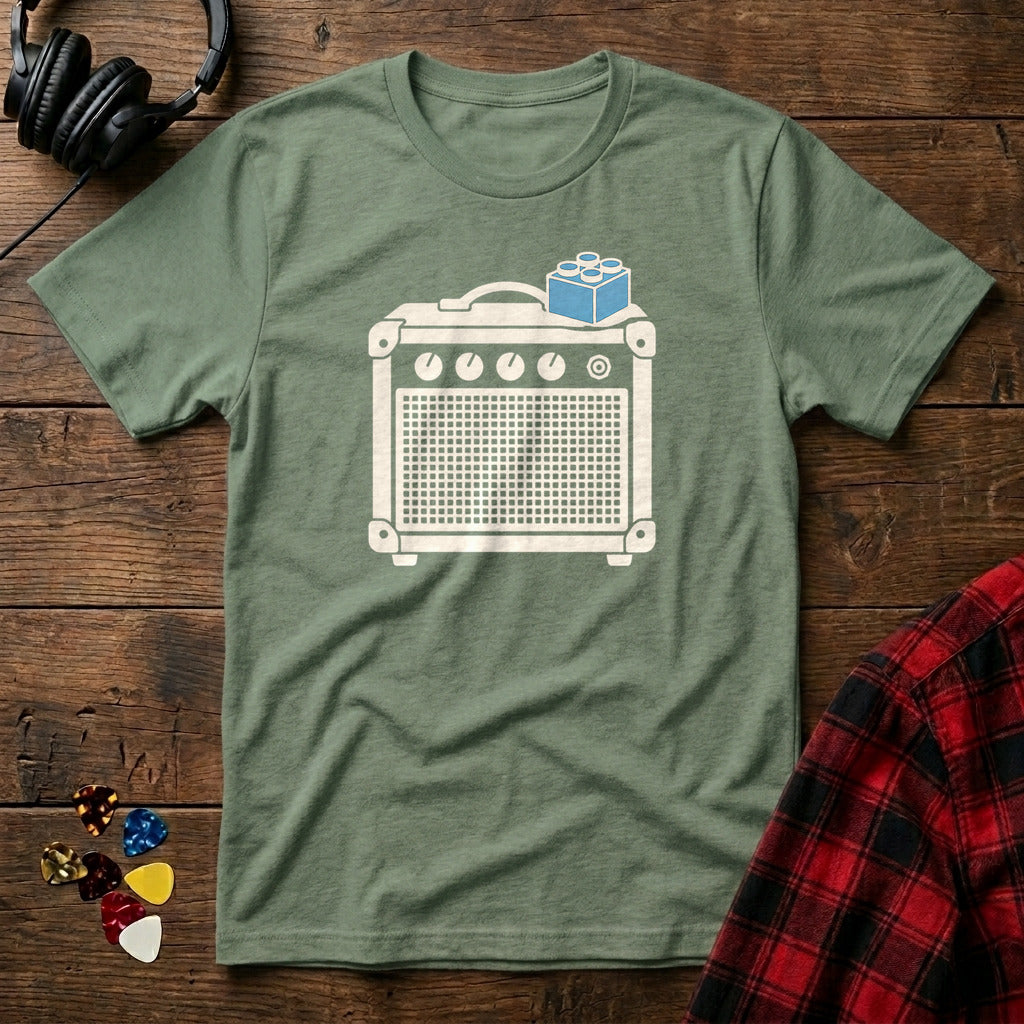 Building Block on Practice Amp T-Shirt - Military Green