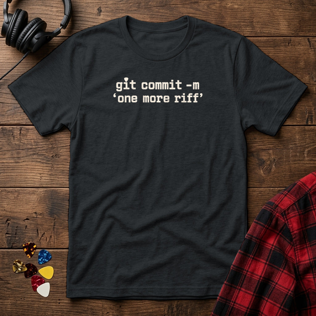 Git Commit One More Riff T-Shirt - Black