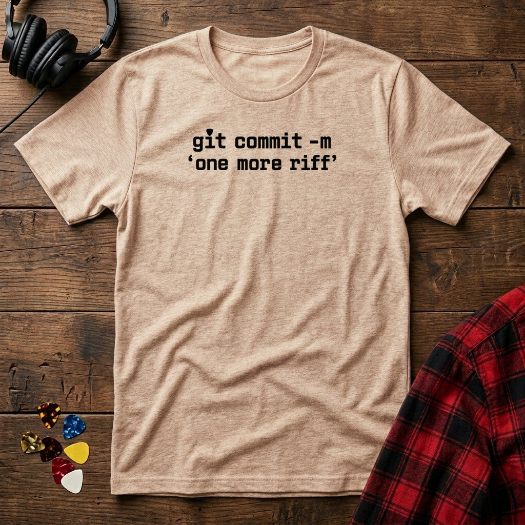 Git Commit One More Riff T-Shirt - Natural