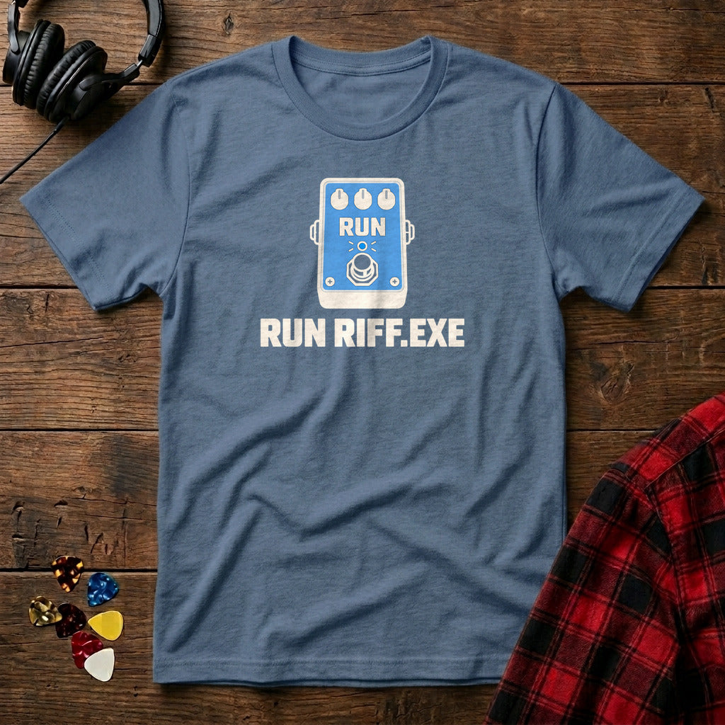Run Riff.exe T-Shirt - Heather Indigo