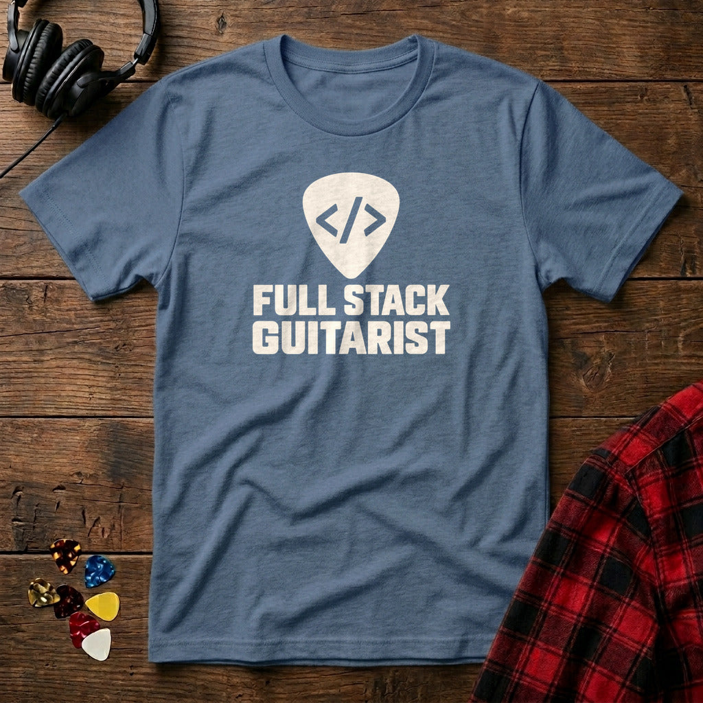Full Stack Guitarist T-Shirt - Heather Indigo