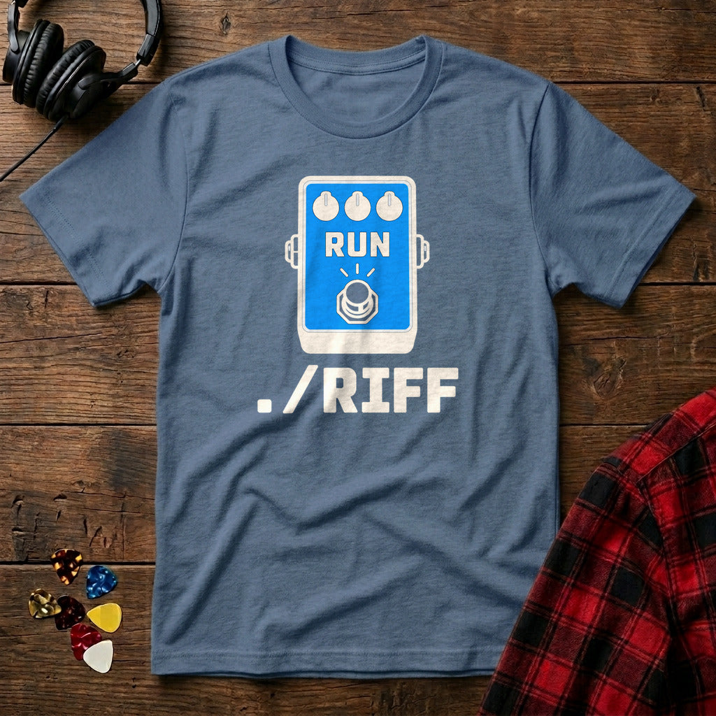 Dot Slash Riff T-Shirt - Heather Indigo