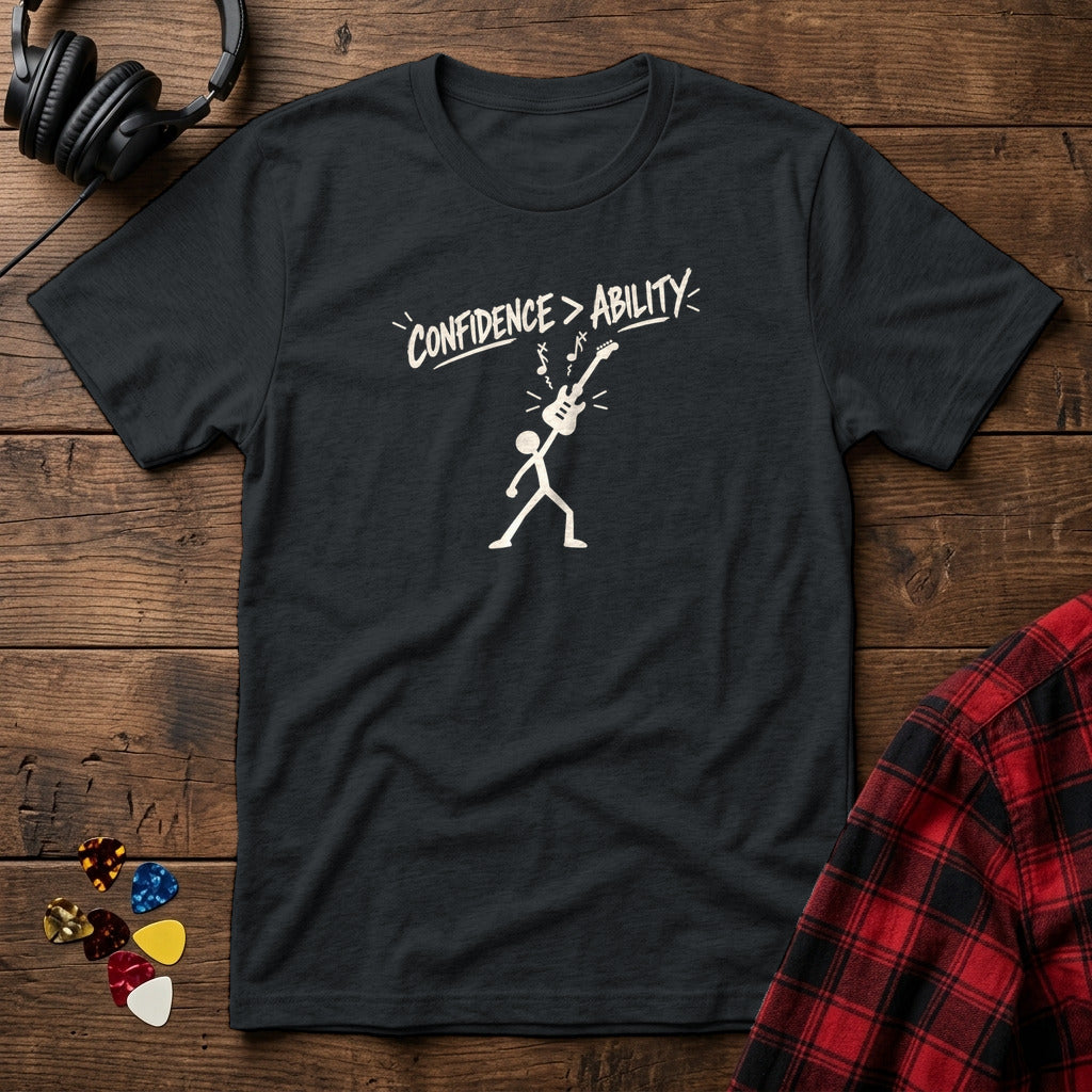 Confidence Greater Than Ability T-Shirt - Black