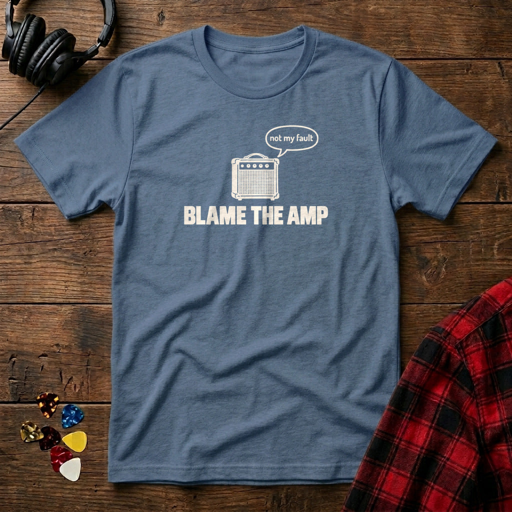 Blame The Amp T-Shirt - Heather Indigo