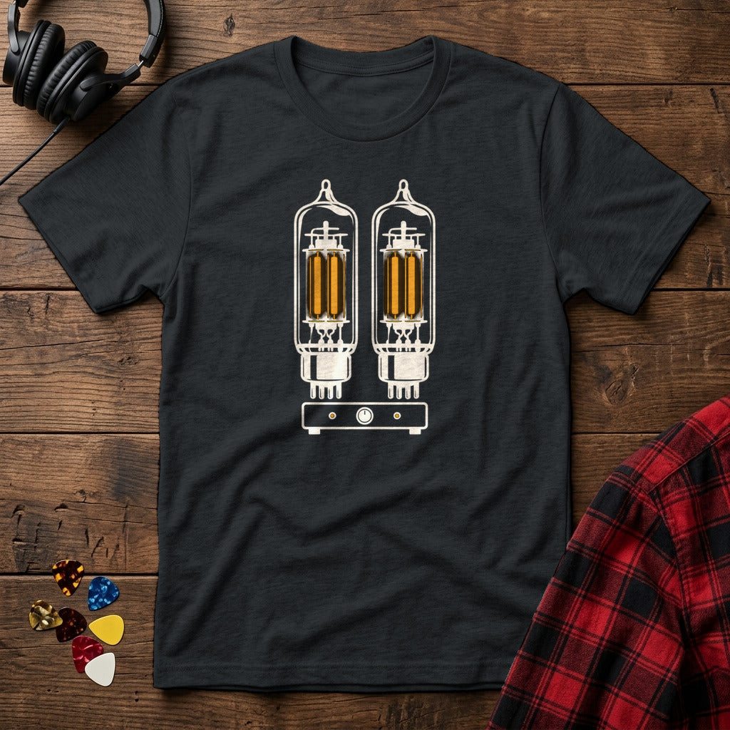 Glowing Tube Amp T-Shirt - Black