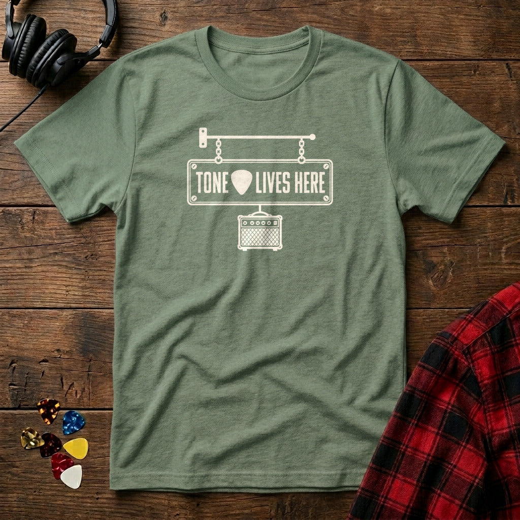 Tone Lives Here T-Shirt - Military Green